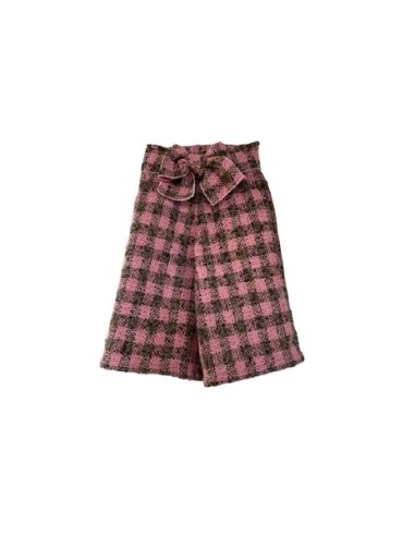 Pantalone vita alta verde e rosa