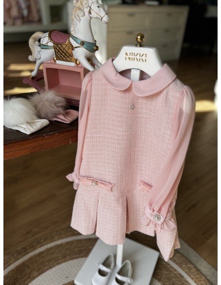 Abitino in tweed rosa