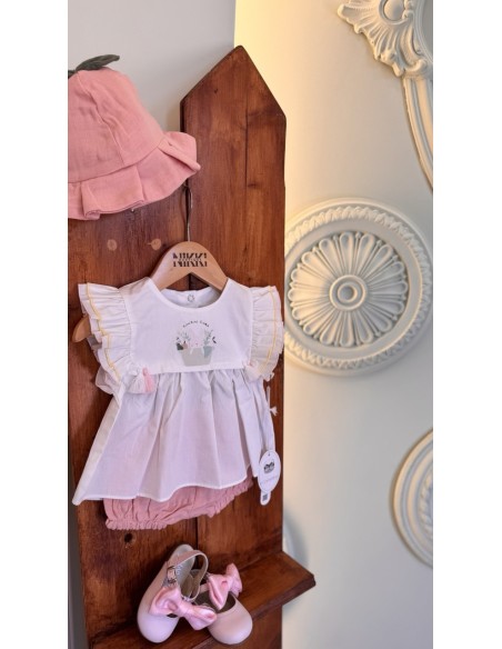 Completo 3pz blusa,short e cappellino