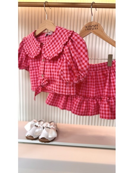 Camicia a quadri nodo