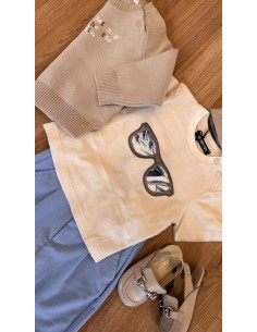 T- Shirt burro Occhiali da sole 2