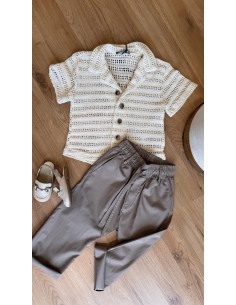Pantalaccio in cotone fango